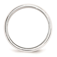 Load image into Gallery viewer, 14k White Gold 5mm Milgrain Half Round Wedding Band Size 5
