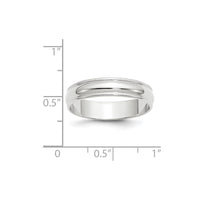 Load image into Gallery viewer, 14k White Gold 5mm Lightweight Milgrain Half Round Wedding Band Size 5.5
