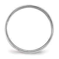 Load image into Gallery viewer, 14k White Gold 6mm Lightweight Milgrain Half Round Wedding Band Size 12.5
