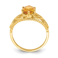 Load image into Gallery viewer, 14k 8x6mm Oval Citrine ring

