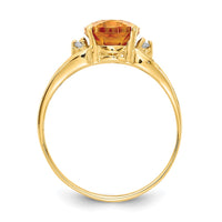 Load image into Gallery viewer, 14k 9x7mm Oval Citrine AA Diamond ring
