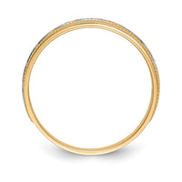 Load image into Gallery viewer, 14k and Rhodium AA Quality 1/20 carat Diamond Trio Mens Complete Wedding Band
