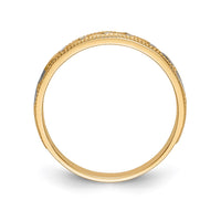 Load image into Gallery viewer, 14k and Rhodium AA Quality 1/20 carat Diamond Trio Ladies Complete Wedding Band
