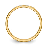 Load image into Gallery viewer, 14k and Rhodium AA Quality 1/20 carat Diamond Trio Mens Complete Wedding Band
