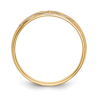 Load image into Gallery viewer, 14k and Rhodium AA Quality .03 carat Diamond Trio Mens Complete Wedding Band with Cross
