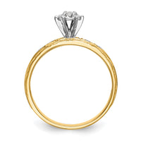 Load image into Gallery viewer, 14k AA Quality 1/10 carat Diamond Trio Complete Engagement Ring
