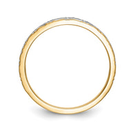 Load image into Gallery viewer, 14k and Rhodium AA Quality 1/20 carat Diamond Trio Ladies Complete Wedding Band
