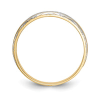 Load image into Gallery viewer, 14k and Rhodium AA Quality 1/20 carat Diamond Trio Mens Complete Wedding Band
