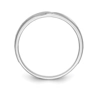 Load image into Gallery viewer, 14k White Gold AA Quality .02 carat Diamond Trio Ladies Complete Wedding Band
