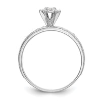 Load image into Gallery viewer, 14k White Gold AA Quality 1/8 carat Diamond Trio Complete Engagement Ring
