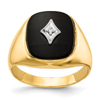 Load image into Gallery viewer, 14k AA Diamond men&#39;s ring
