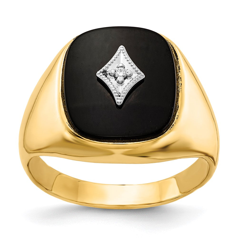 14k AAA Diamond men's ring