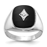 Load image into Gallery viewer, 14k White Gold AAA Diamond men&#39;s ring
