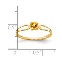 Load image into Gallery viewer, 14k 4mm Citrine ring
