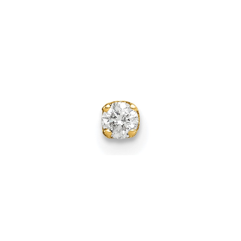 14k Single Stud Diamond Earring