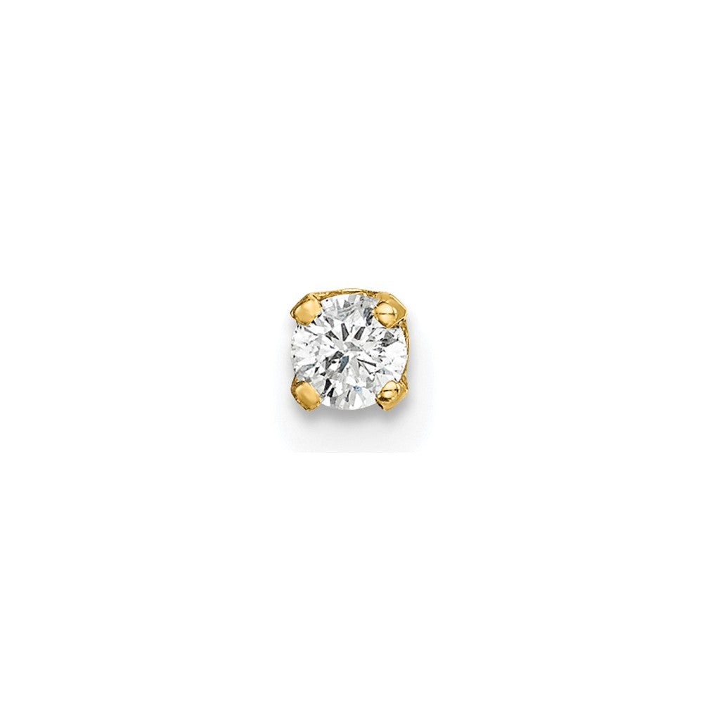 14k Single Stud Diamond Earring