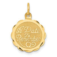 Load image into Gallery viewer, 14K A DATE TO REMEMBER Disc Charm
