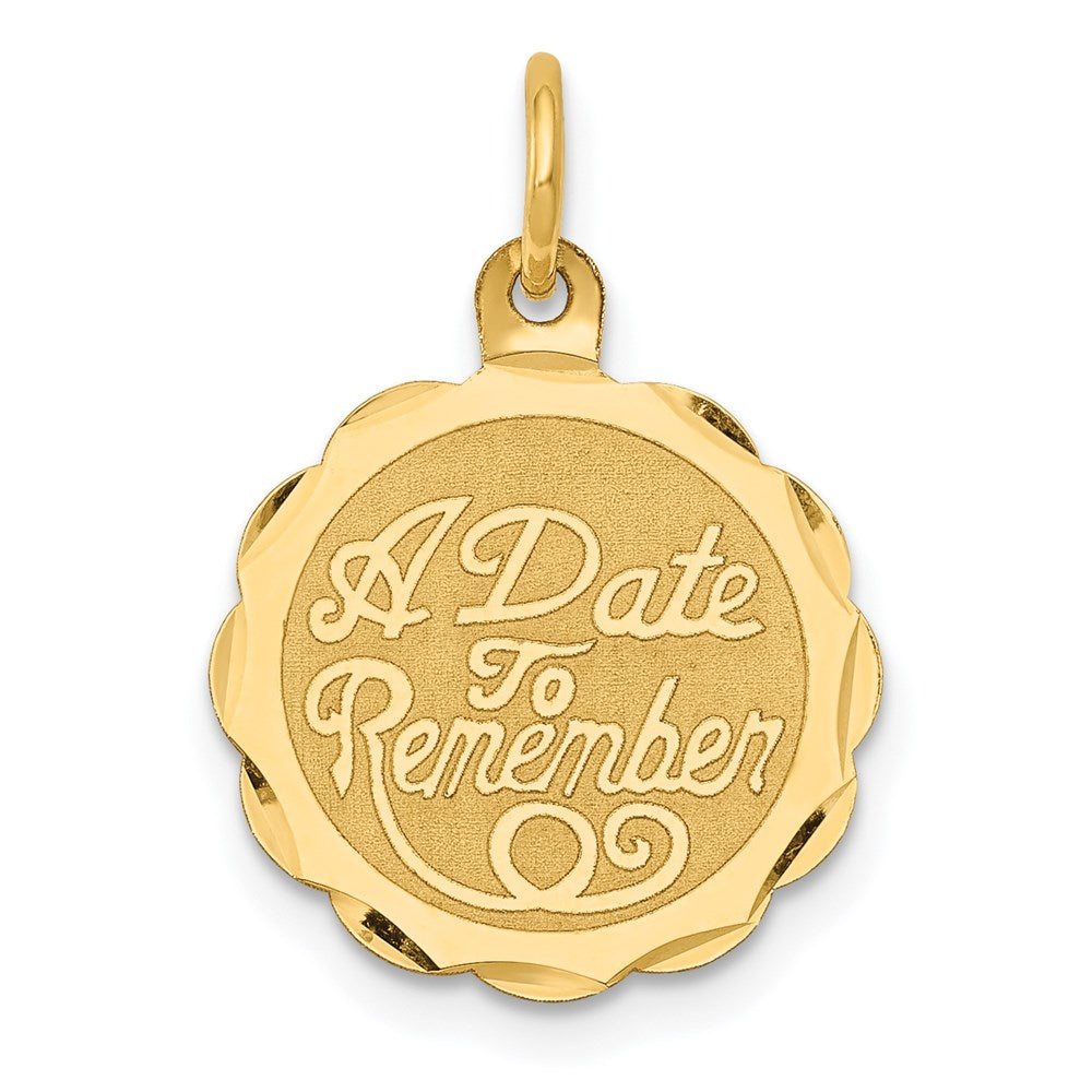 14K A DATE TO REMEMBER Disc Charm