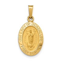 Load image into Gallery viewer, 14k Hollow Our Lady Of Guadalupe Medal Charm
