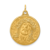 Load image into Gallery viewer, 14k Jesus Medal Pendant

