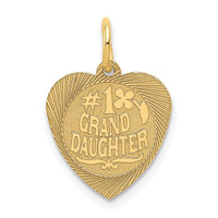 Load image into Gallery viewer, 14k #1 GRANDDAUGHTER Charm
