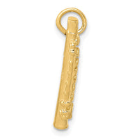 Load image into Gallery viewer, 14k 3-D Polished Flute Charm
