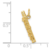 Load image into Gallery viewer, 14k 3-D Polished Flute Charm
