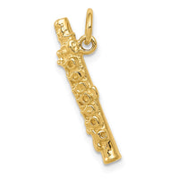Load image into Gallery viewer, 14k 3-D Polished Flute Charm
