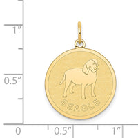 Load image into Gallery viewer, 14k Beagle Disc Charm
