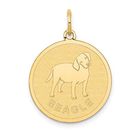 Load image into Gallery viewer, 14k Beagle Disc Charm

