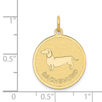 Load image into Gallery viewer, 14k Dachshund Disc Charm
