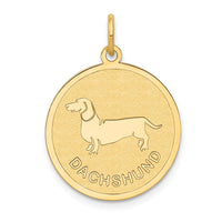 Load image into Gallery viewer, 14k Dachshund Disc Charm
