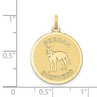 Load image into Gallery viewer, 14k German Shepherd Disc Charm
