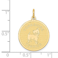 Load image into Gallery viewer, 14k Yorkshire Terrier Disc Charm
