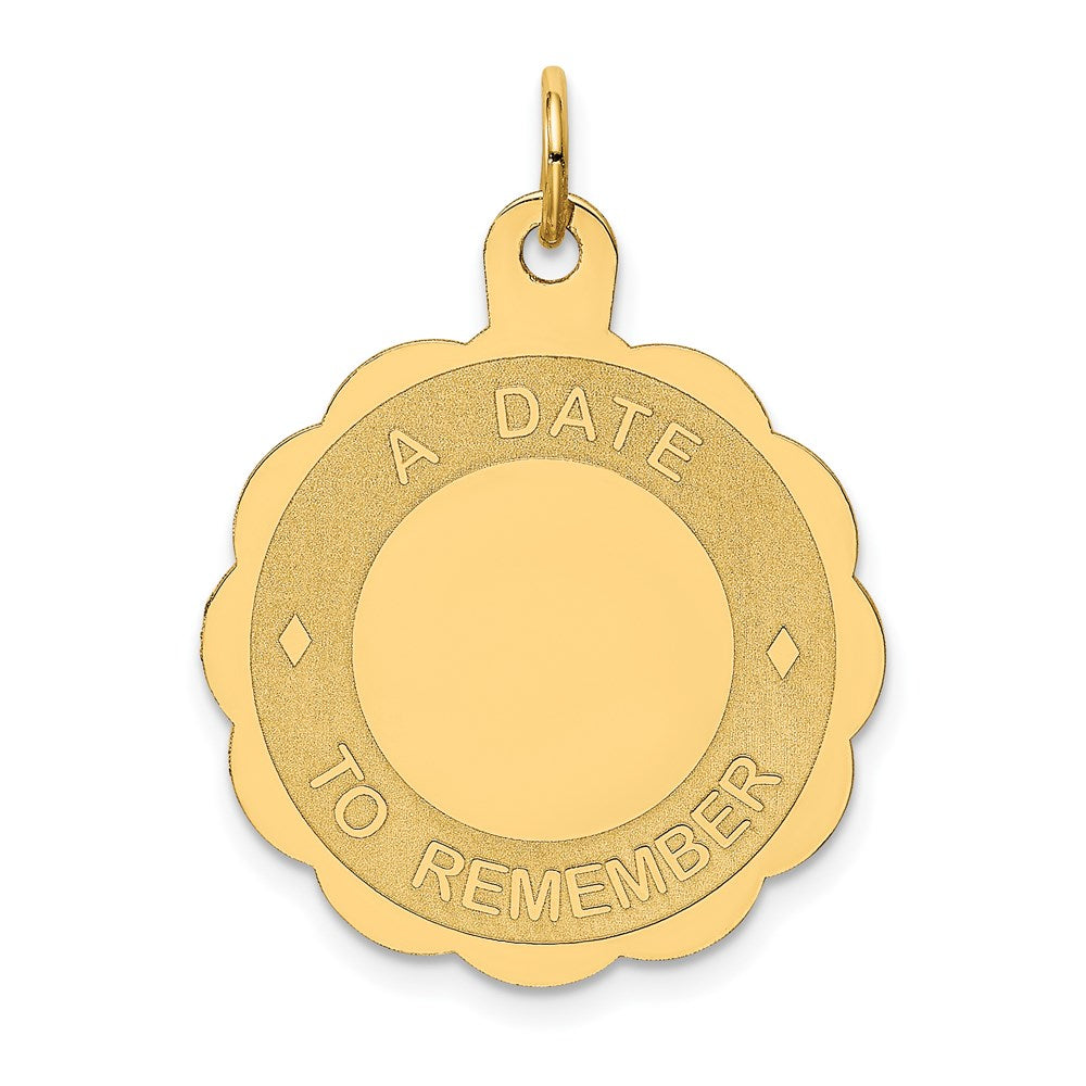 14K A DATE TO REMEMBER Disc Charm