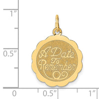 Load image into Gallery viewer, 14K A DATE TO REMEMBER Disc Charm
