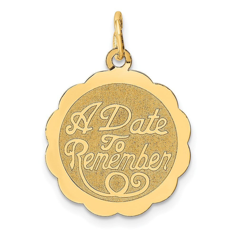 14K A DATE TO REMEMBER Disc Charm