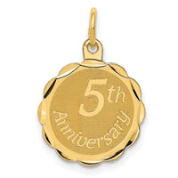 Load image into Gallery viewer, 14K Happy 5th ANNIVERSARY Charm
