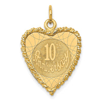 Load image into Gallery viewer, 14K Happy 10th ANNIVERSARY Charm
