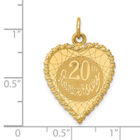 Load image into Gallery viewer, 14K Happy 20th ANNIVERSARY Charm
