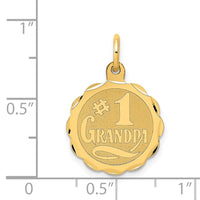 Load image into Gallery viewer, 14k #1 GRANDPA Disc Charm

