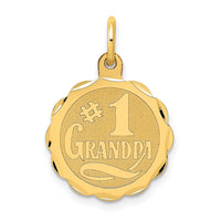 Load image into Gallery viewer, 14k #1 GRANDPA Disc Charm
