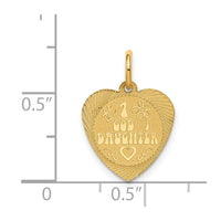 Load image into Gallery viewer, 14k #1 GODDAUGHTER Heart Disc Charm
