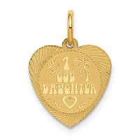 Load image into Gallery viewer, 14k #1 GODDAUGHTER Heart Disc Charm

