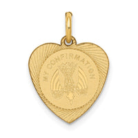 Load image into Gallery viewer, 14k My Confirmation Heart Disc Charm
