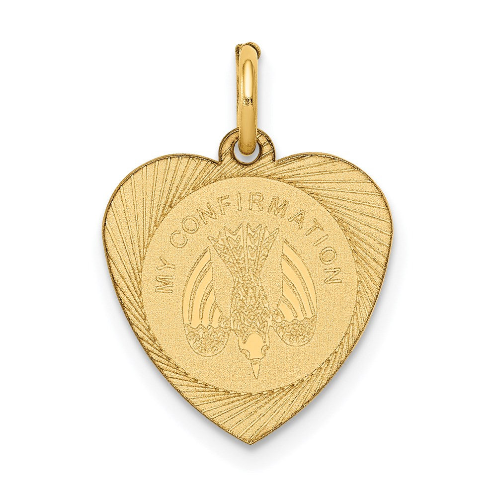 14k My Confirmation Heart Disc Charm