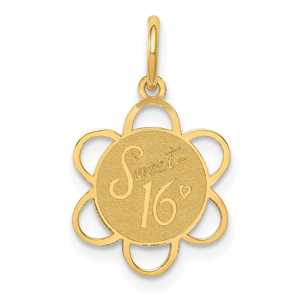 14k SWEET 16 Disc Charm