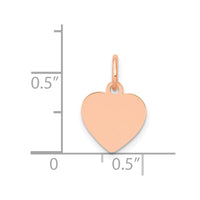 Load image into Gallery viewer, 14K Rose Polished Heart Shaped Disc Pendant
