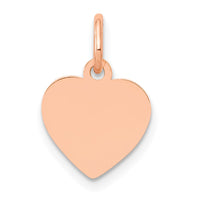 Load image into Gallery viewer, 14K Rose Polished Heart Shaped Disc Pendant
