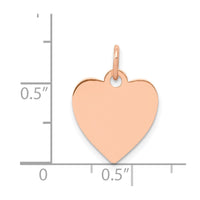 Load image into Gallery viewer, 14K Rose Polished Heart Shaped Disc Pendant
